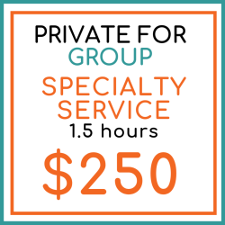 Private Specialty Session - Group 1.5hrs