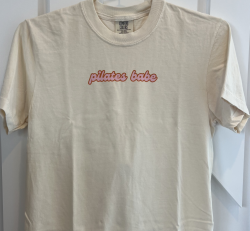 Cream "Pilates Babe" Full T-Shirt