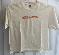 Cream "Pilates Babe" Crop Top