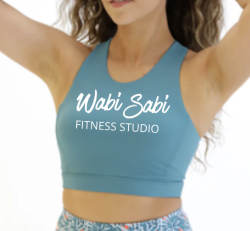 Blue Senita Long Crop Top