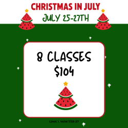 Christmas in July: Eight Class Package for $104