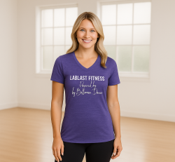 Purple Short Sleeve Ladies V-Neck Tee