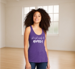 Purple Racerback Tri Blend Rumba Tank