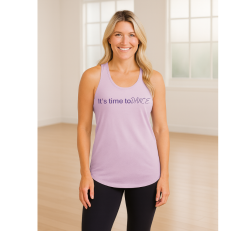Lavender Tri Blend Ladies "It's Time to Dance" Tank