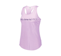 Lavender Tri Blend Ladies "It's Time to Dance" Tank