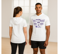 White Short Sleeve Coolcore Unisex Hoodie