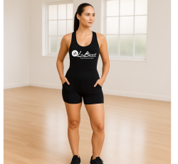 Black Shortsie One Piece Romper