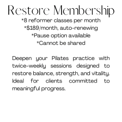 Restore: 8 reformer classes