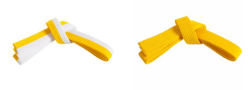 Graduation ceinture Blanche/Jaune - Jaune