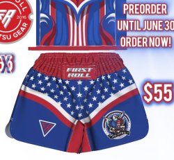 (Preorder) Adult First Roll Gear American Jiu Jitsu Academy Shorts (ADULT)
