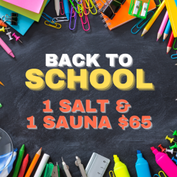 Aug 2025 - One Salt & One Infrared Sauna for $65 - EXPIRES IN ONE MONTH