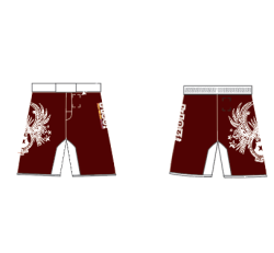 APPAREL - MMA SHORTS - RED/WHT