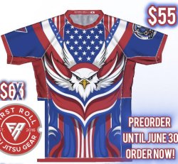 (Preorder) Kids Short Sleeve First Roll Gear American Jiu Jitsu Academy Rashguard (KIDS)