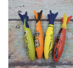Diving Torpedo Underwater Swimming Toy Set of 4