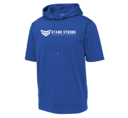 Youth Short Sleeve Hoodie - Sport-Tek Fleece - Blue