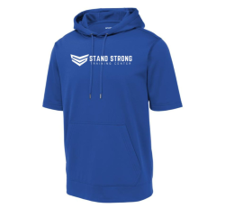 Short Sleeve Hoodie - Sport-Tek Fleece - Blue Adult