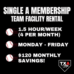 Single A Membership - Team Facility Rental Weekday (M-F)