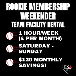 Rookie Membership - Team Facility Rental Weekend (SATURDAY & SUNDAY ONLY)