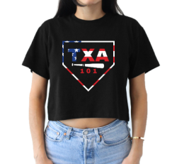 Womens Adult Bella Canvas Crop Top - Flag Logo
