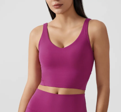 Women Fixed Chest Cushion Sport Bra Yoga Sport Tank Top