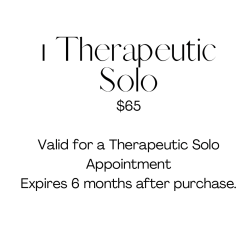 1 Therapeutic Solo Appt