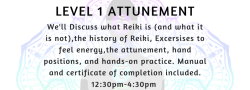 Reiki Level 1 Attunement