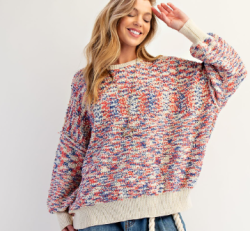 Multi Color Thread Sweater Pullover
