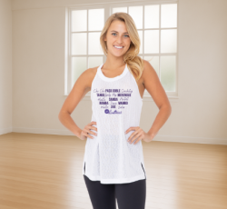 White Modal Blend "Dances" Tank