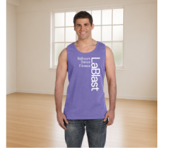 Purple Unisex Wide Shoulder Tank