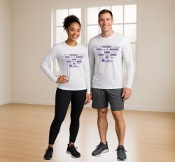 White Unisex Wicking Long Sleeve "Dances" Shirt