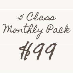 5  Class Monthly Pass