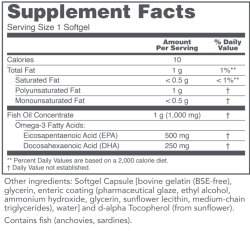 Ultra Omega-3 Fish Oil 500 EPA/200 DHA