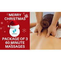 Package of 3 (60) Minutes Christmas Massage Package
