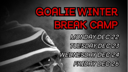 Winter Break Goalie Camp 2025