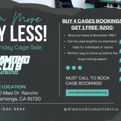 BLACK FRIDAY CAGE SPECIAL-Buy 4 Cage Rentals, Get 1 FREE — Only $200!