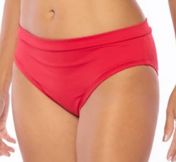 Mary Caryl Banded Bikini Bottom (Red)