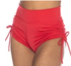 Mary Caryl High-Waist Booty Short (Red)