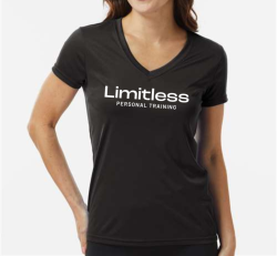 Women's Performance V-Neck T-Shirt – Black