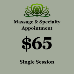 MASSAGE & SPECIALTY APPOINTMENT | $65