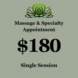 MASSAGE & SPECIALTY APPOINTMENT | $180