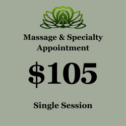 MASSAGE & SPECIALTY APPOINTMENT | $105