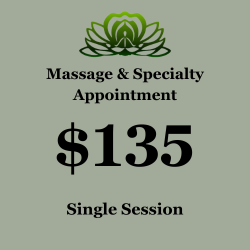 MASSAGE & SPECIALTY APPOINTMENT | $135