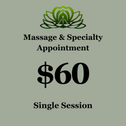 MASSAGE & SPECIALTY APPOINTMENT | $60