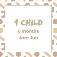 1 child: JAN-JUN 2026 Membership