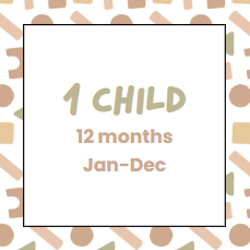 1 Child: JAN-DEC 2026 Membership