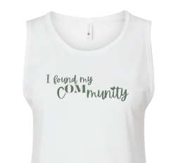 Tank Top: Found My C-OM-munity White