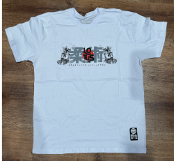 Adults Lotus Club T-Shirt w/ Samuri Design (White) Black Friday Deal