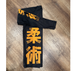 RASH GUARD Long Sleeve (Black & Orange Design) Black Friday Deal