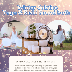 Winter Solstice Yoga + Reiki Sound Bath - Supporting, $44