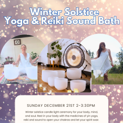 Winter Solstice Yoga + Reiki Sound Bath - Supported, $33